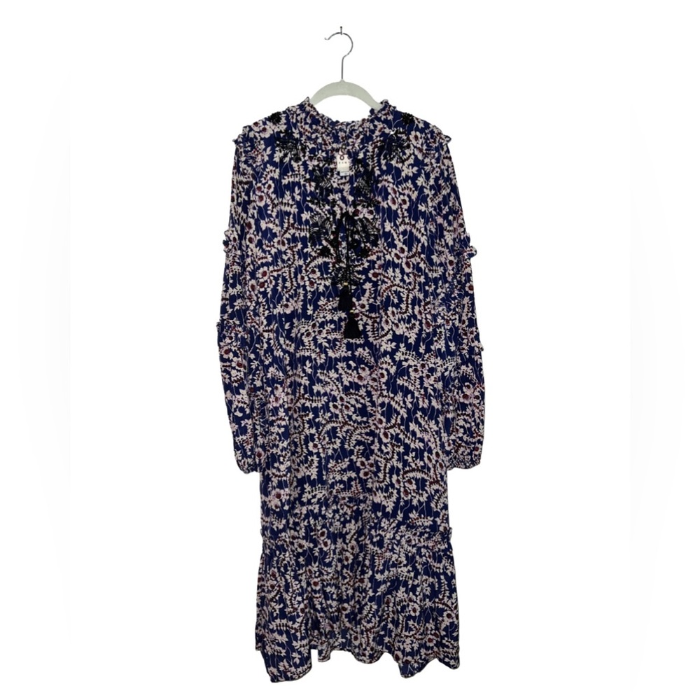 Figue Long-sleeve Floral Print Dress